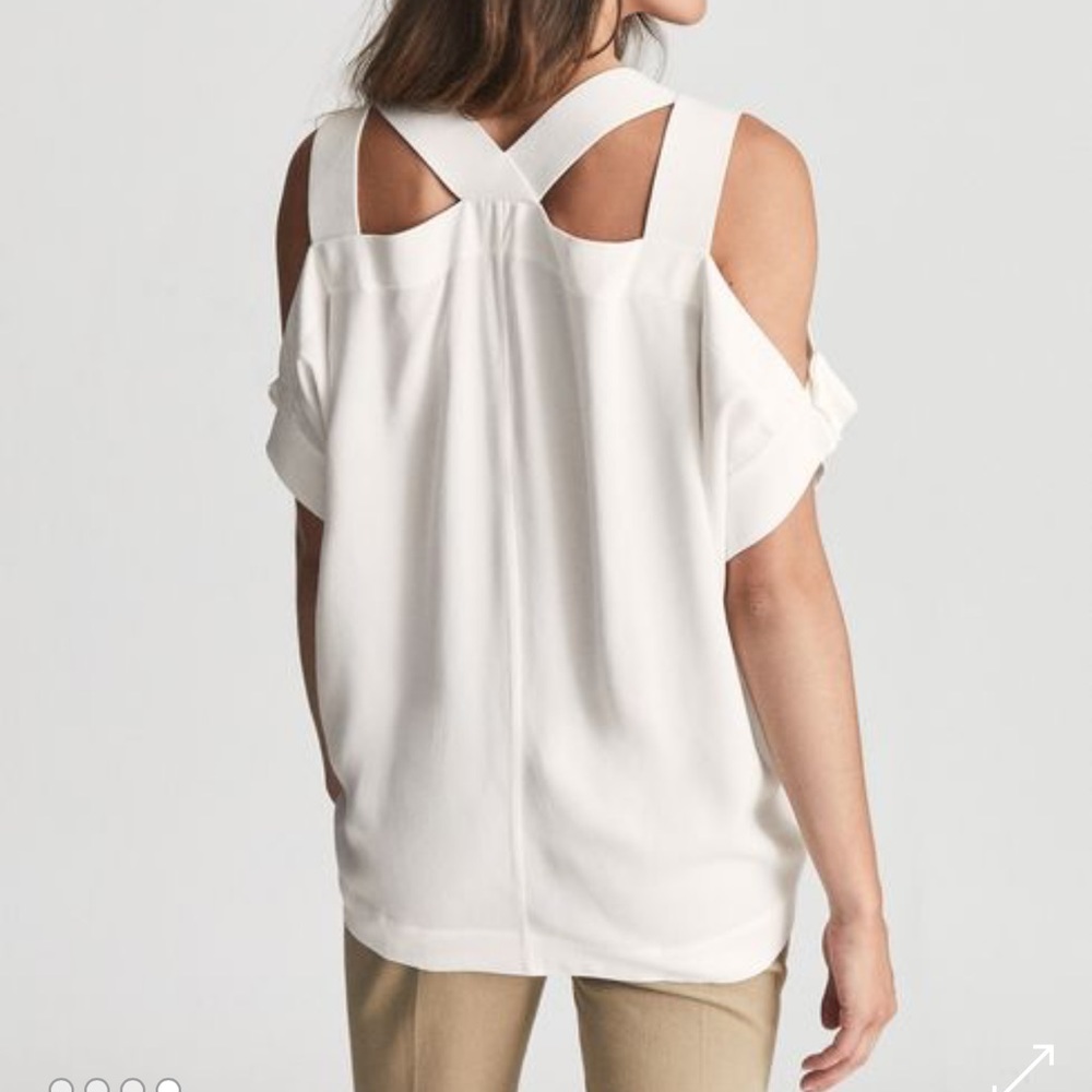 REISS Dakota Cold Shoukder Top - Picture 2 of 12